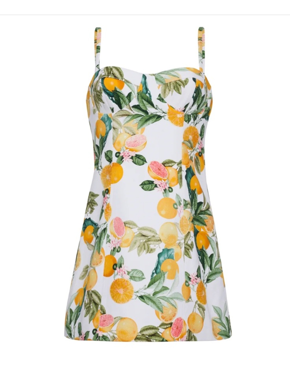 CLAUDINE MINI DRESS IN CARA CARA CITRUS